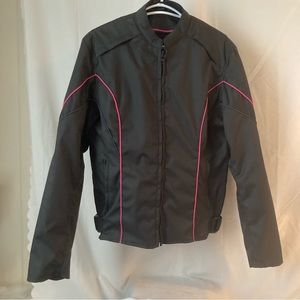 Womens Keleher's Motorcycle Jacket Size M Black & Pink.